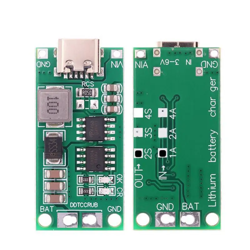 Li-Ion Battery Charger USB Type C High Security Boost Charging Board Li-Ion Battery Supplies With Overvoltage And Short Circuit