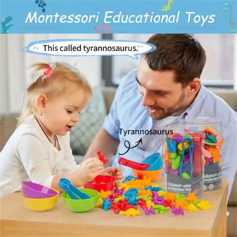 Dierensorteerspeelgoed tellen voor peuters Voorschoolse leeractiviteiten voor wiskunde Kleurcognitie Montessori Baby STEM-speelgoed Geschenken