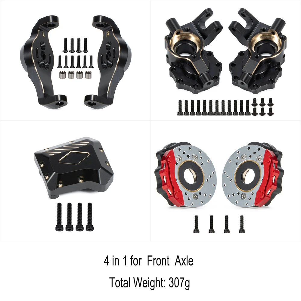 TRX4 Axle Brass Weight Portal Drive Housing Diff Cover for 1/10 RC Crawler TRX-4 Bronco TRX6 Low Center of Gravity Upgrade Parts