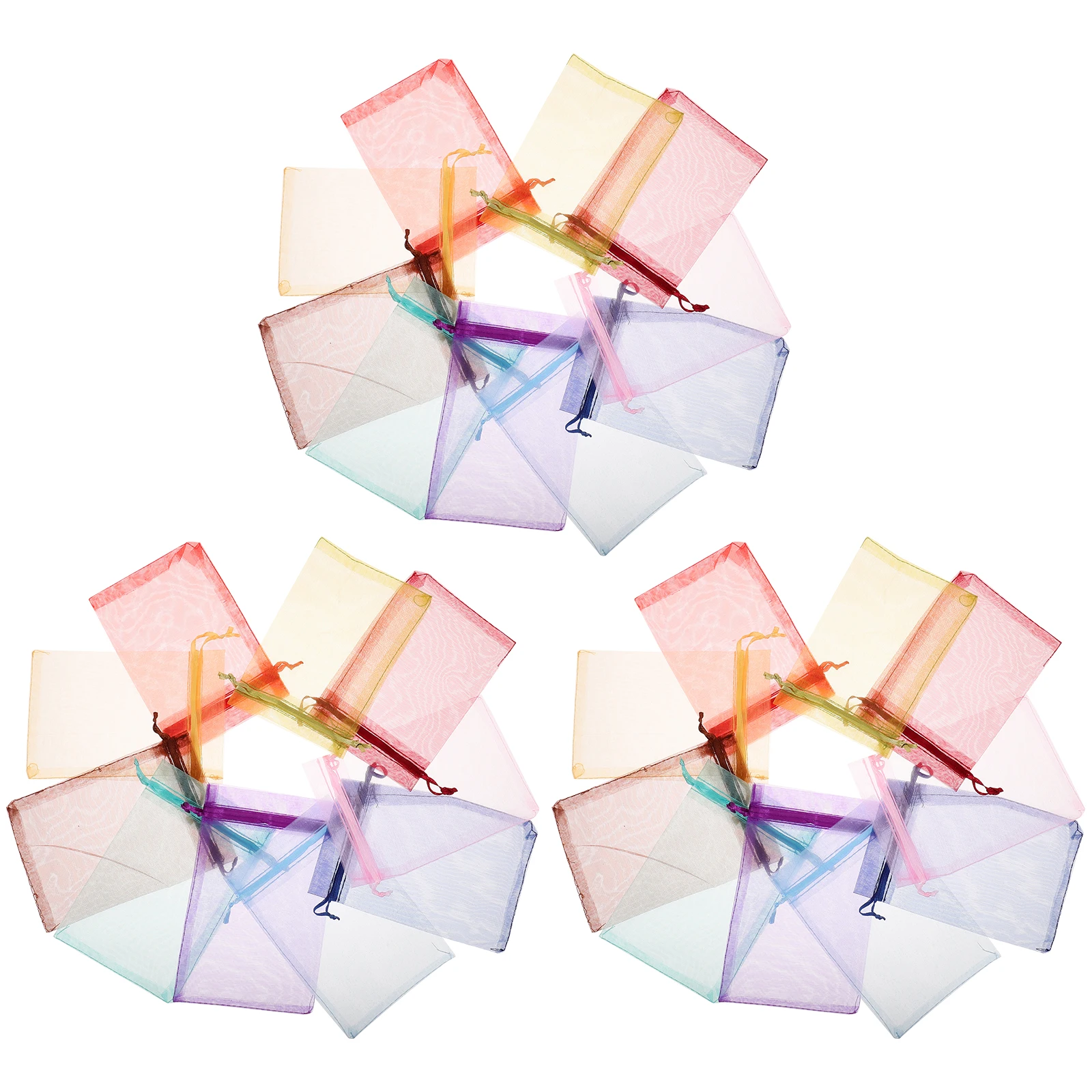 

100pcs Jewelry Packaging Bag Small Organza Drawstring Pouch 10x15cm Favor Bags Goodie Mesh Gift Bags Wedding Party Christmas