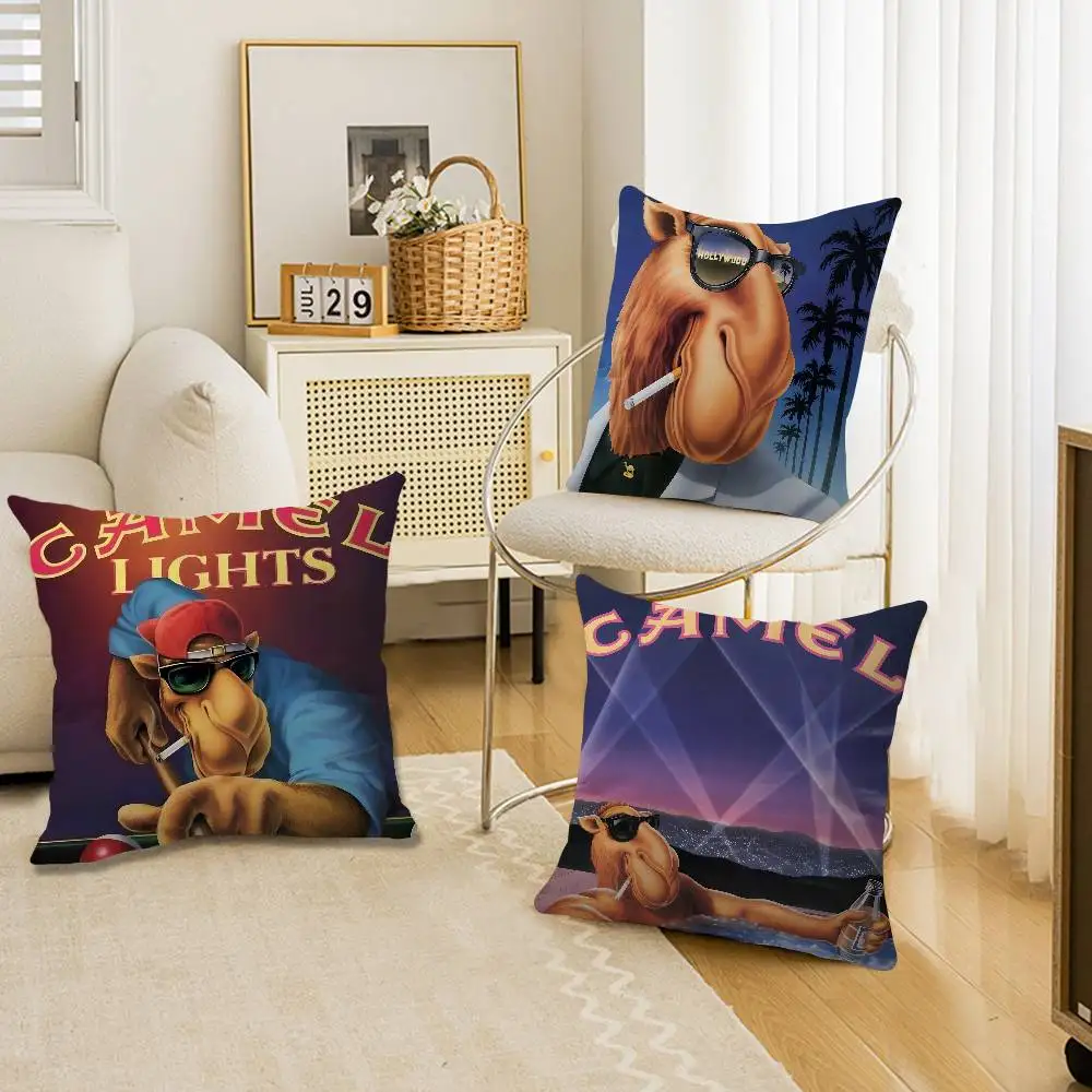 C-Camel-Cigarettes Retro-Vintage Cushion Cover Pillowcase Upholstery Sofa Throw Pillow Home Decor Pillowcas