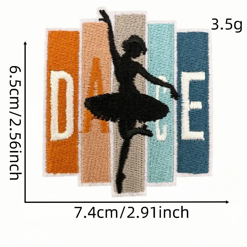 New Creative Cartoon Graffiti Ballet Girl Sew Iron on Embroidery Patches Stickers Applique for DIY Clothes Hat T-shirt Bag Shoe