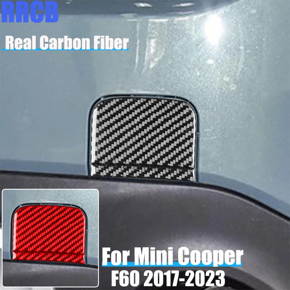 

Real Carbon Fiber Car Accessories Rear Hook Panel Trim Decorative Soft Cover Sticker For MINI F60 Countryman/Cooper 2017-2023