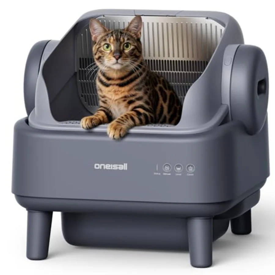 

Самоочищающийся лоток для нескольких кошек с открытым верхом, легко моющийся, безопасный, 11 л, большой контейнер для отходов, 40 шт.