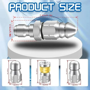 High -pressure sewage cleaning tool, sewage jet nozzle, opens sewage tuptus, unlocking tube, washing accessories, 1.4 8 Main Pipe and Sewage Unclogging Sales - №8