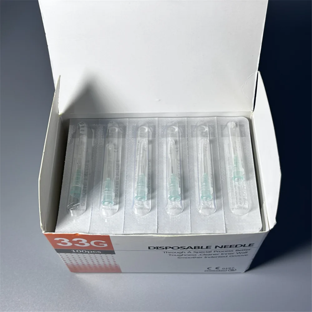 100pcs/box Painless 33G 4mm 6mm 13mm Stainless Steel Tool Needle Individual Sterile Packaging