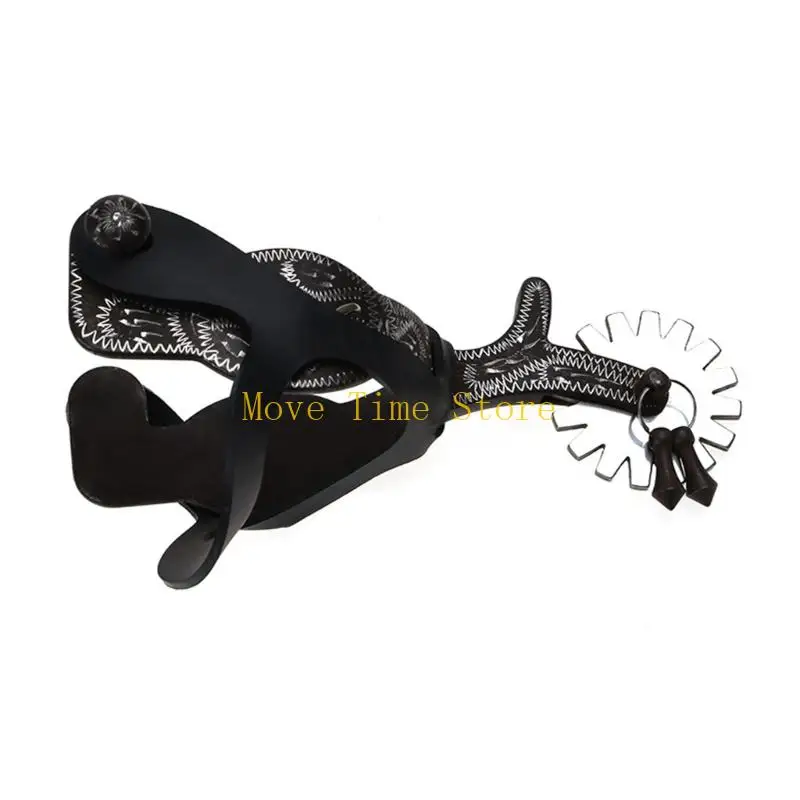 قاعدة برونزية معدنية عتيقة من طراز 92ME ذات نتوءات غربية مع زينة فضية لمعدات ركوب الخيل #3