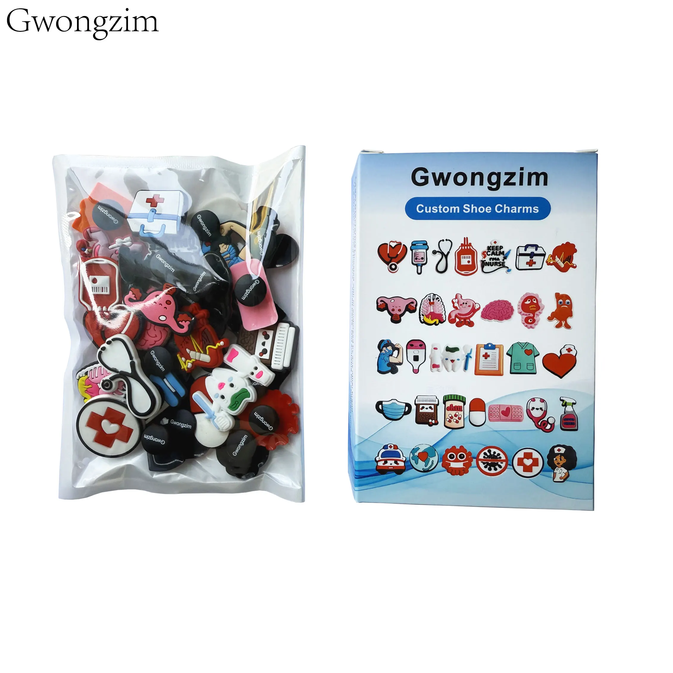 Gwongzim Shoe Accessories Medical Care Shoe Charms for Fashion  Shoe Buckles PVC for Croc Charms Party holiday Doctor