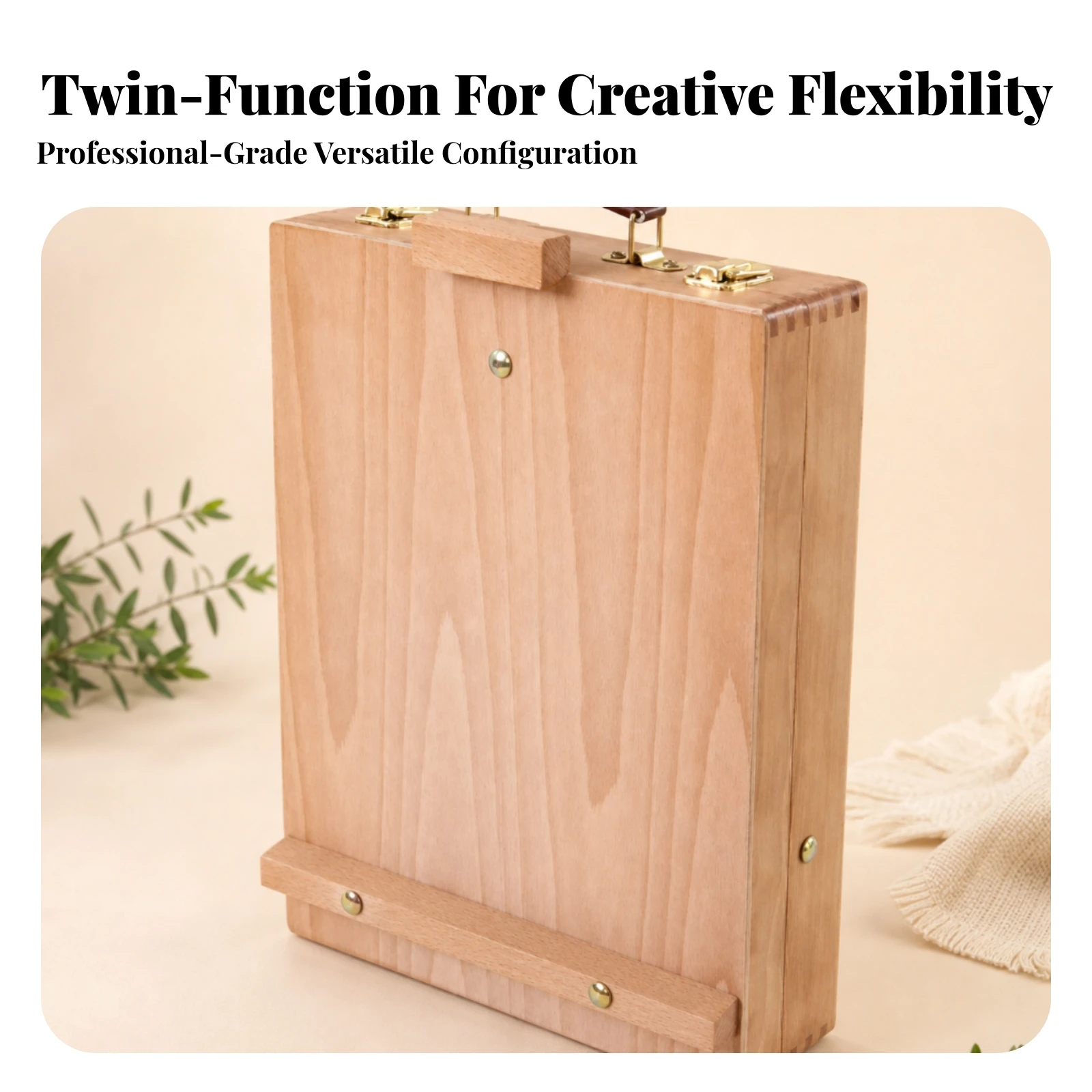 Wooden Sketchbox Easel Sturdy Sketchbox Easel Long-Lasting Solid for Artists, Travel, Studio