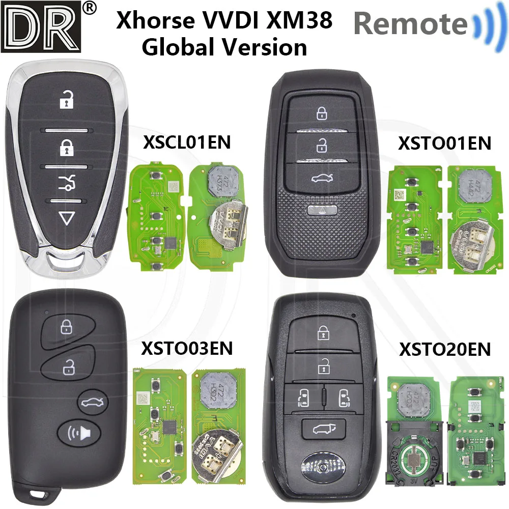 Great Global Version VVDI Xhorse XS Series XM38 4D 4A Car Remote Control Universal Smart Blank Key For Toyota Lexus Chevrolet