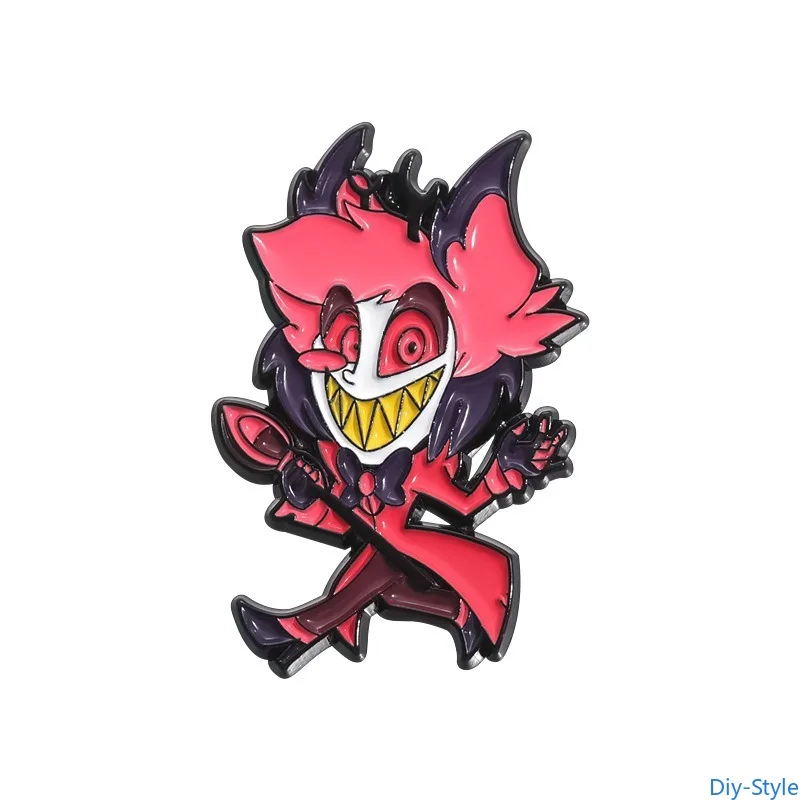 

Red Alien Shaped Backpack Accessory Alloy Brooch Badge