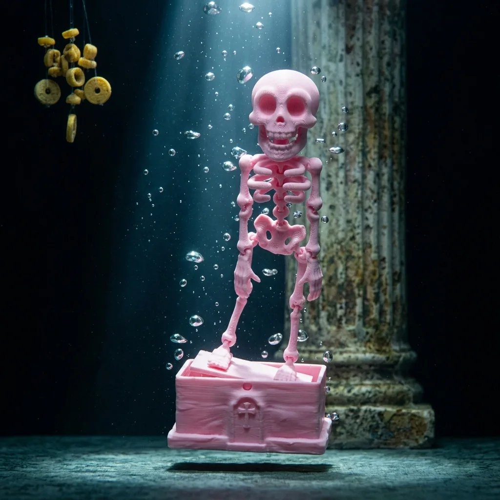 Dancing Skeleton Aquarium Bubbler Halloween Fish Tank Ornament | Dynamic Dancing Skeleton for Halloween Fish Tank Decor