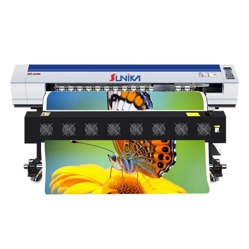 1.8m 1.6m Eco Solvent Printer Canvas Flex Large Wide Format I3200 Head Xp600 Sticker Banner Vinyl Printing Machine