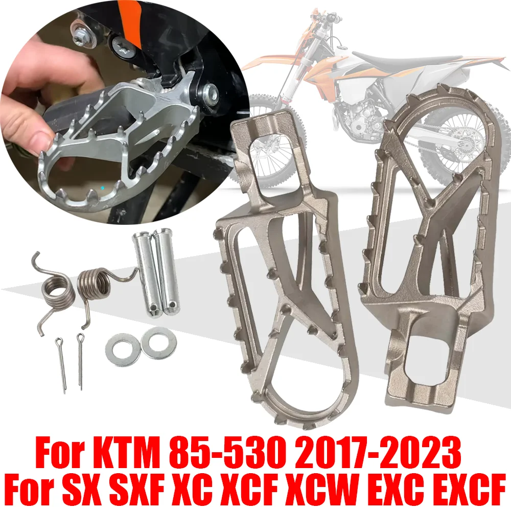 KTM 85 125 150 250 300 350 450 500 530 SX SXF XC XCF XCW EXC EXC-F 액세서리, 풋 페그 페달 레스트 발받침 풋 페그 부품