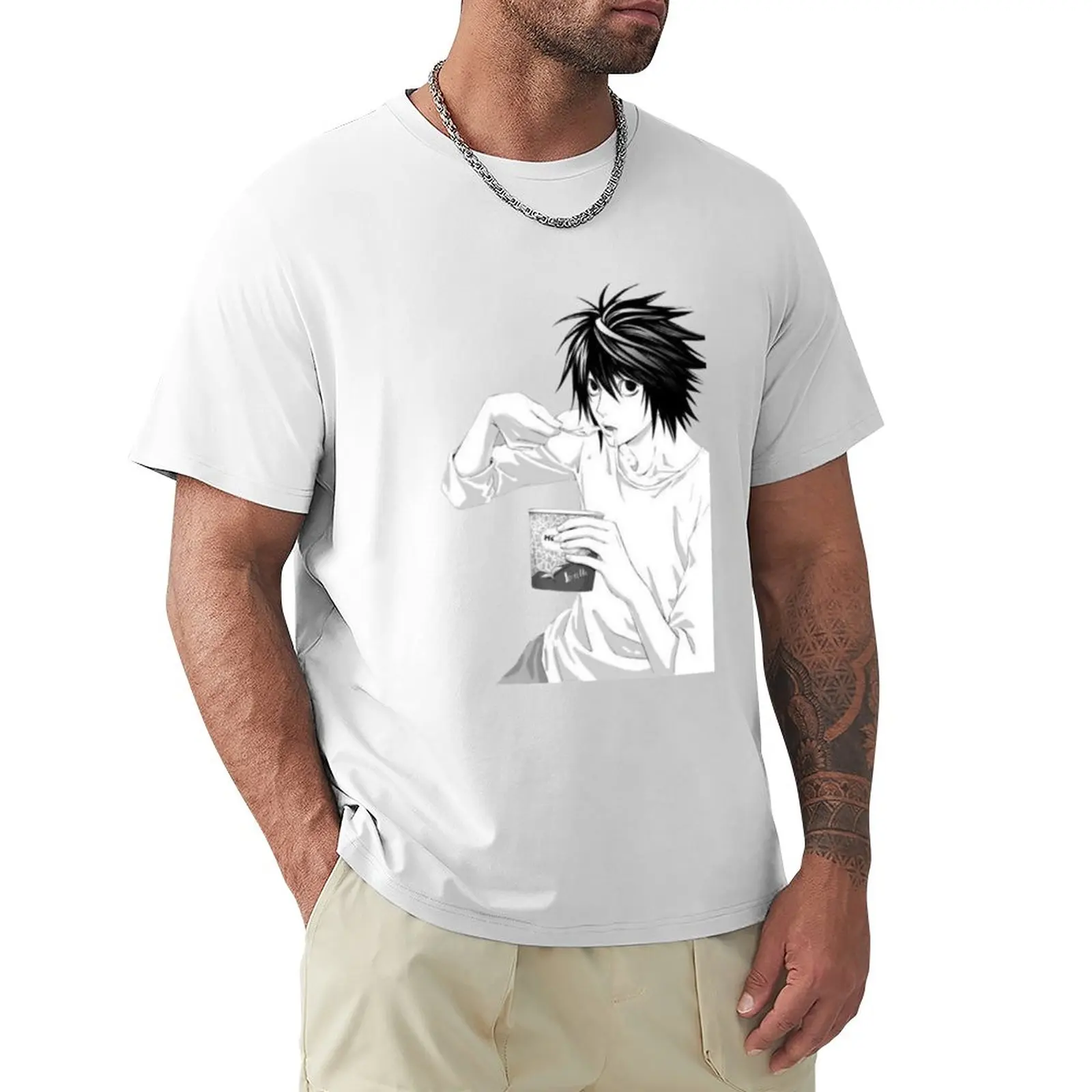 

lawliet T-Shirt sweat shirt Anime t-shirt oversized t shirt men