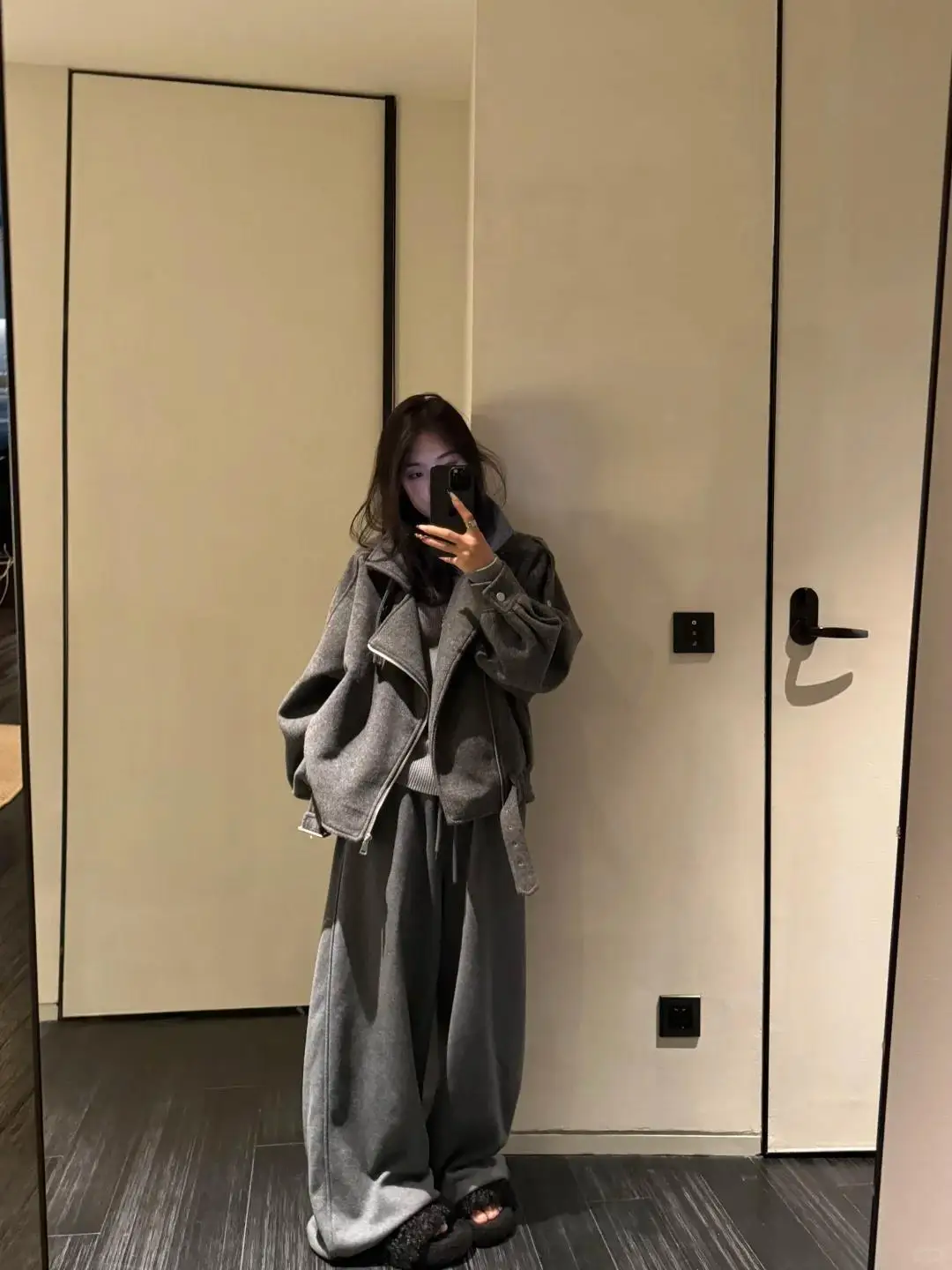 Lilystore Koreaanse Sle ey ort Wollen Jas vrouwen Losse Trenchcoat Herfst Winter Faionable High-End Gevoelens Jas