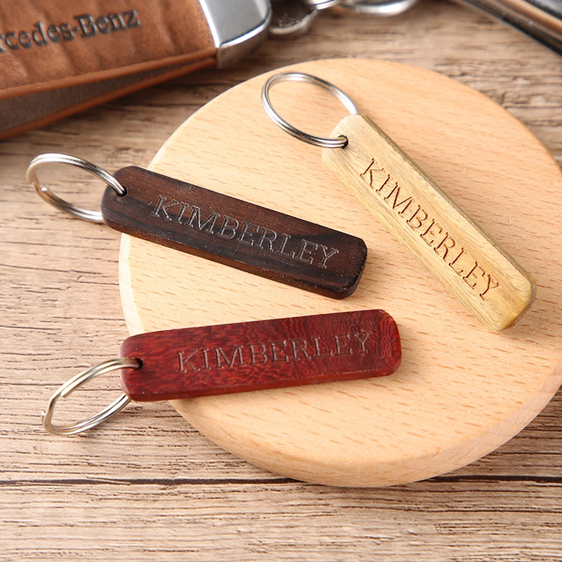 Personalized Wood Keychain, Mother's Day Gift, Father's Day, Christmas Gift, Birthday Gifts, Chain, Wedding Gift