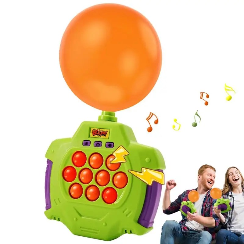 Jogo de bolso para crianças, Quick Push Bubble Toy Balões soprando Console de jogos competitivos Brinquedo Toupeira Bater Educacional, Alívio do estresse