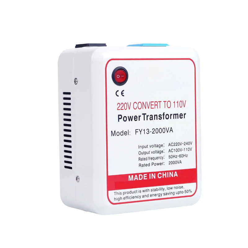 Household appliances 220v convert to 110v step down electrical power 2000w voltage transformer