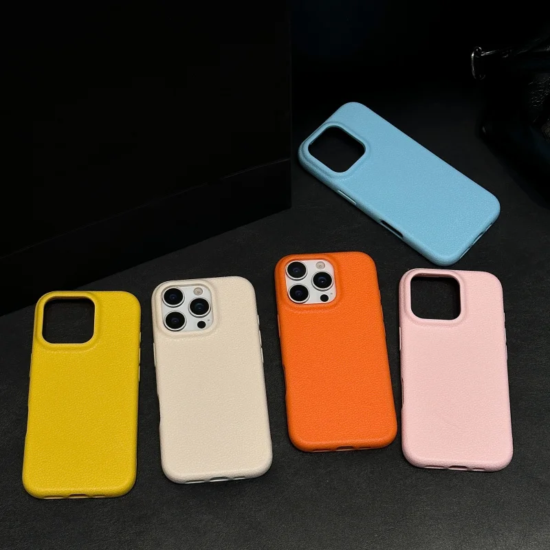 

High Quality1Compare1Suitable for elevated lenses, made of faux leatheriphone15promaxNiche minimalist solid color phone caseiPho