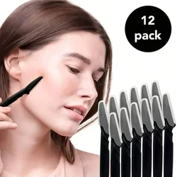 6/12pcs Eyebrow Razor Shaper Shavers Trimmers For Women And Men Face Hair Removers Multipurpose Exfoliating Face Razor Black
