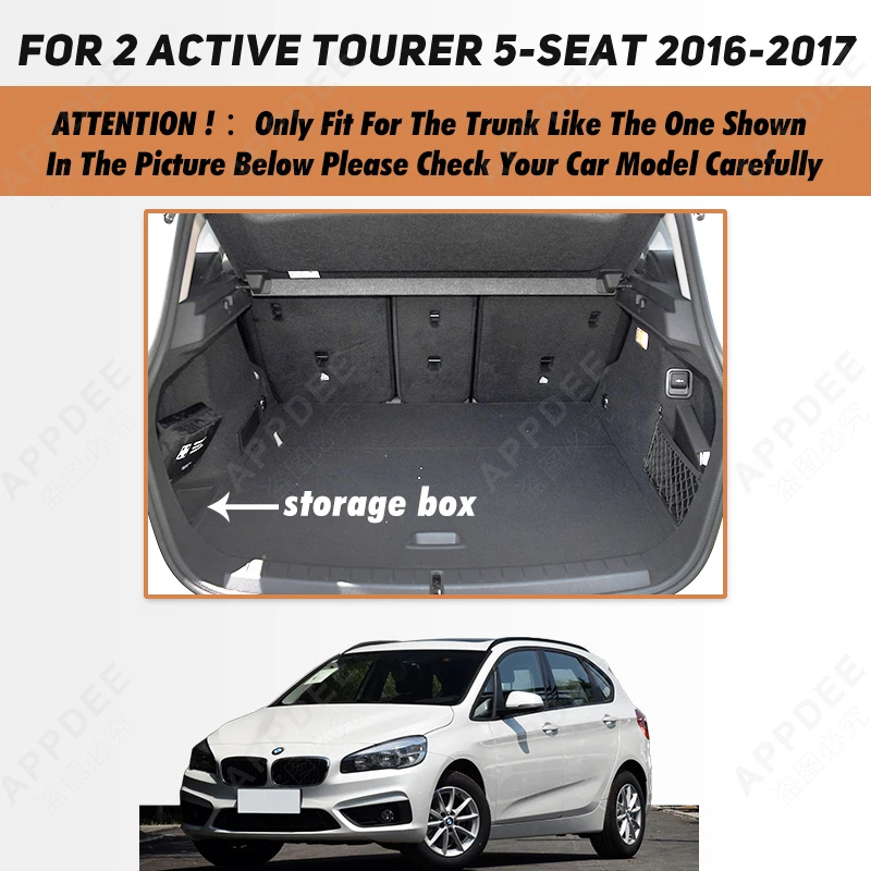 Car Trunk Mat For BMW 2 Series Active Tourer F45 2016 2017 Custom Car Accessories Auto Interior Decoration