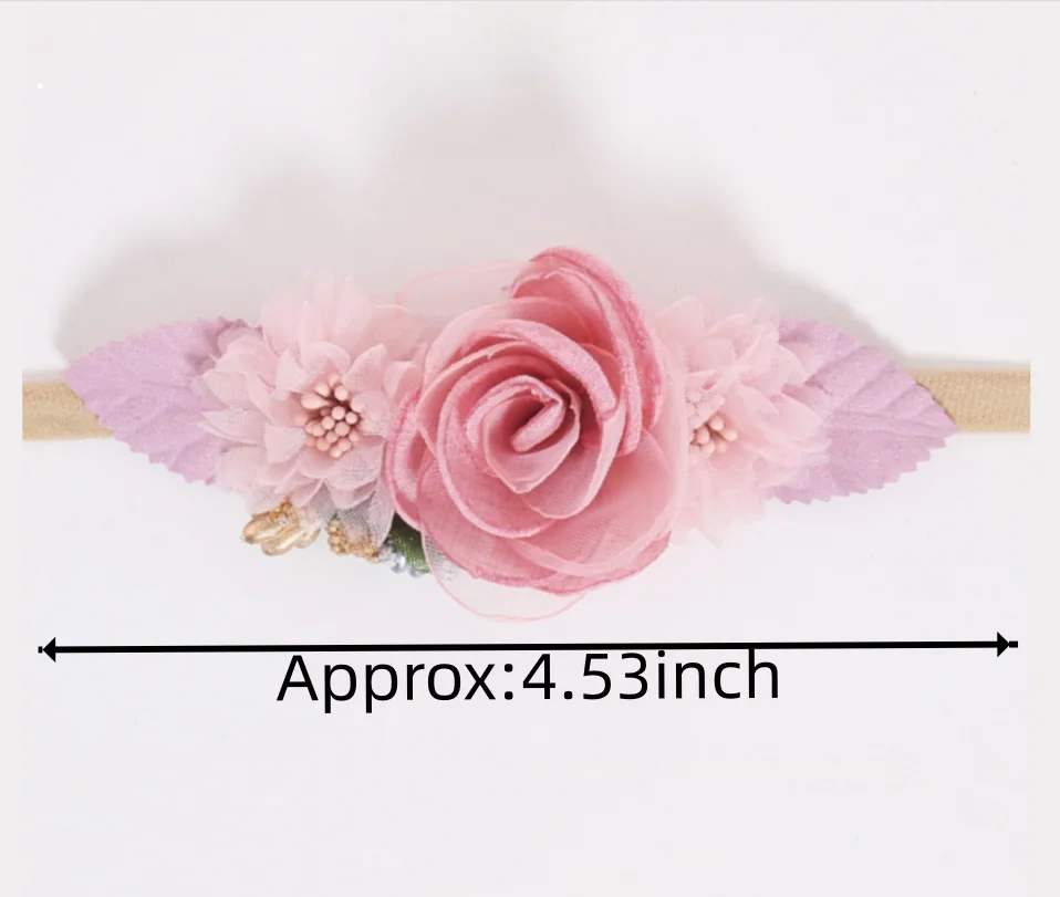 1Pcs Baby Girl Headband Cute Flower Hair Band Newborn Toddler Headband Elastic Hair Accessories Photography Props Holiday Gift