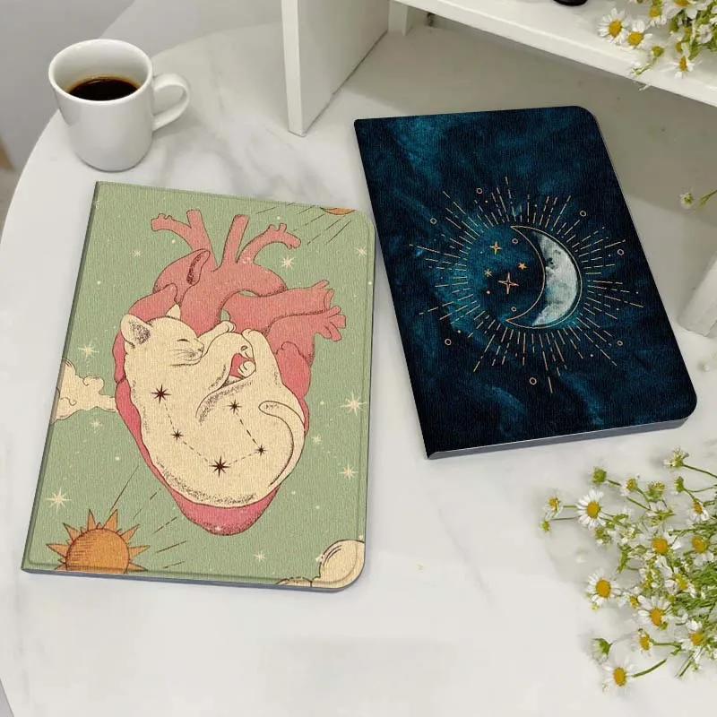 

Golden Moon Star Design Gift Tablet Case For Samsung Galaxy Tab S7 S8 S9 S10 FE Lite