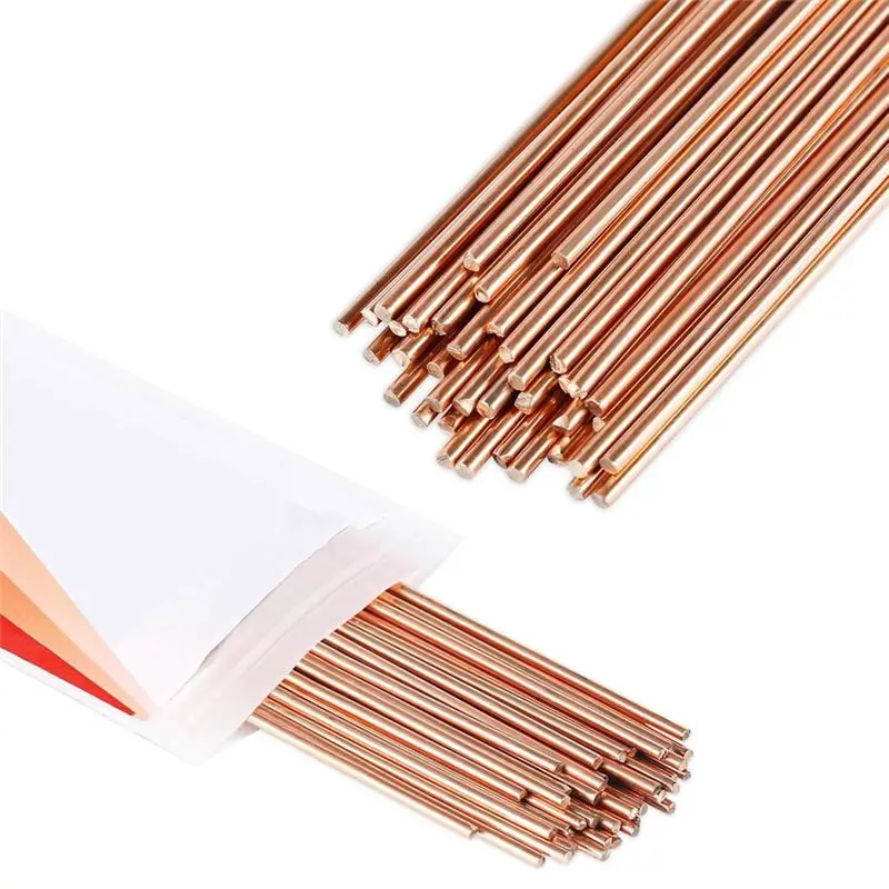 A74E-40 Pcs Copper Brazing Rods Brass For Air Conditioning,Refrigeration Electrical Machines HVAC