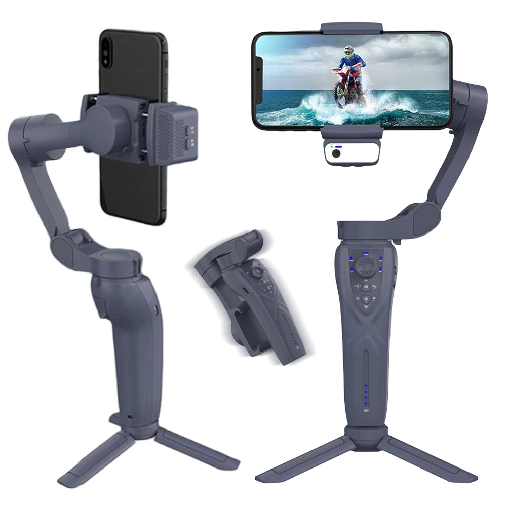

AI Face Tracking Phone Stabilizer with Magnetic Fill Light Auto Tracking Phone Stabilizer Portable& Foldable for Video Recording
