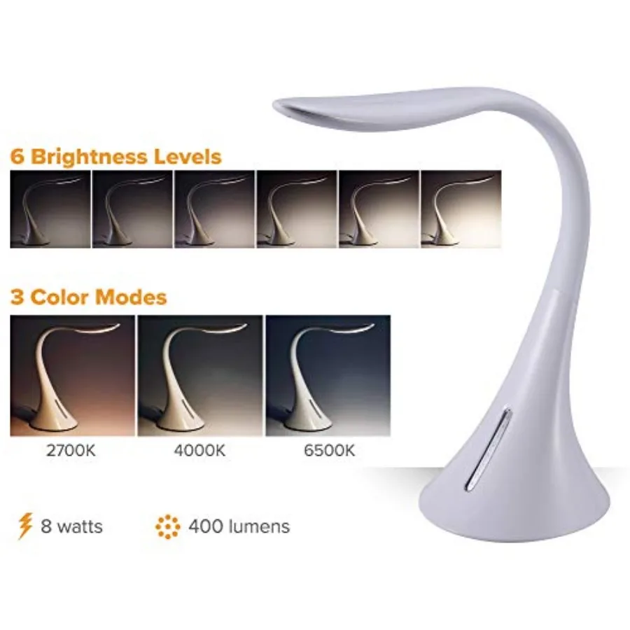 Office Modern LED Desk Light, 8W, White VLED1821WHITE-BOS