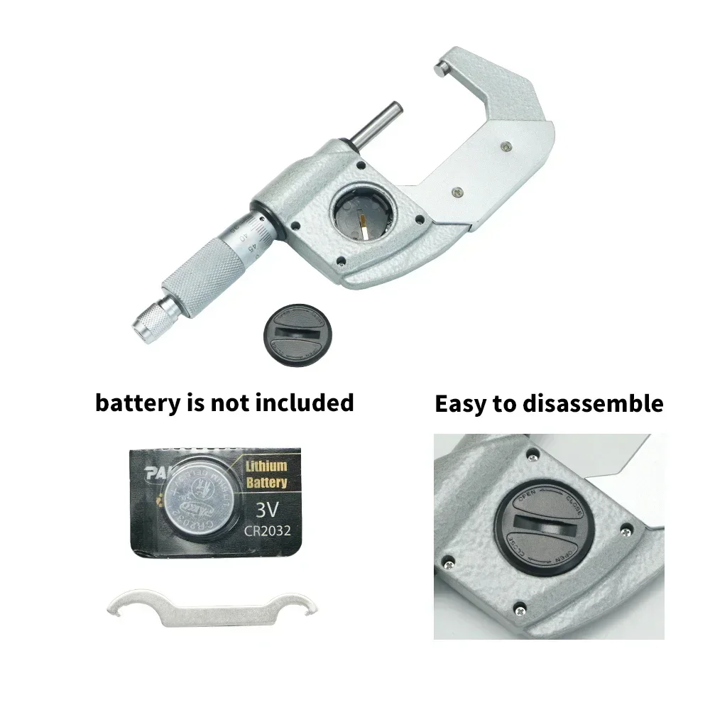 Shahe IP65 Waterproof 25-50 mm Outside Micrometer Electronic 0.001 mm Micron Outside Micrometer Caliper Gauge