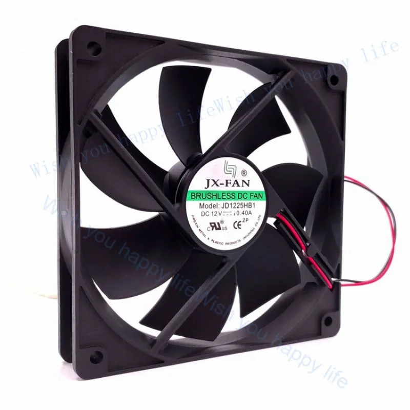 

V+ FOR JX-FAN Fan JD1225HB1 DC 12V 0.40A 12025 12CM 2 pin inverter Cooling fan
