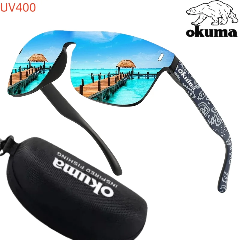 Okuma New Large Frame Lenses Integrated Outdoor Sports Fishing Cycling Anti-Ultraviolet UV400 Unisex Sunglasses