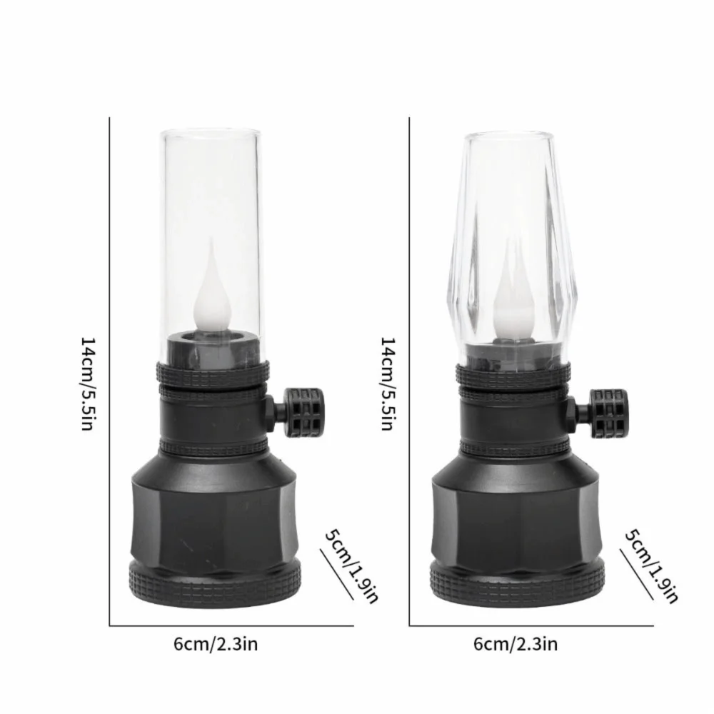 New Battery Operated Electronic Lamp LED Light Clear Table Lantern Desktop Candle Holders Christmas Light