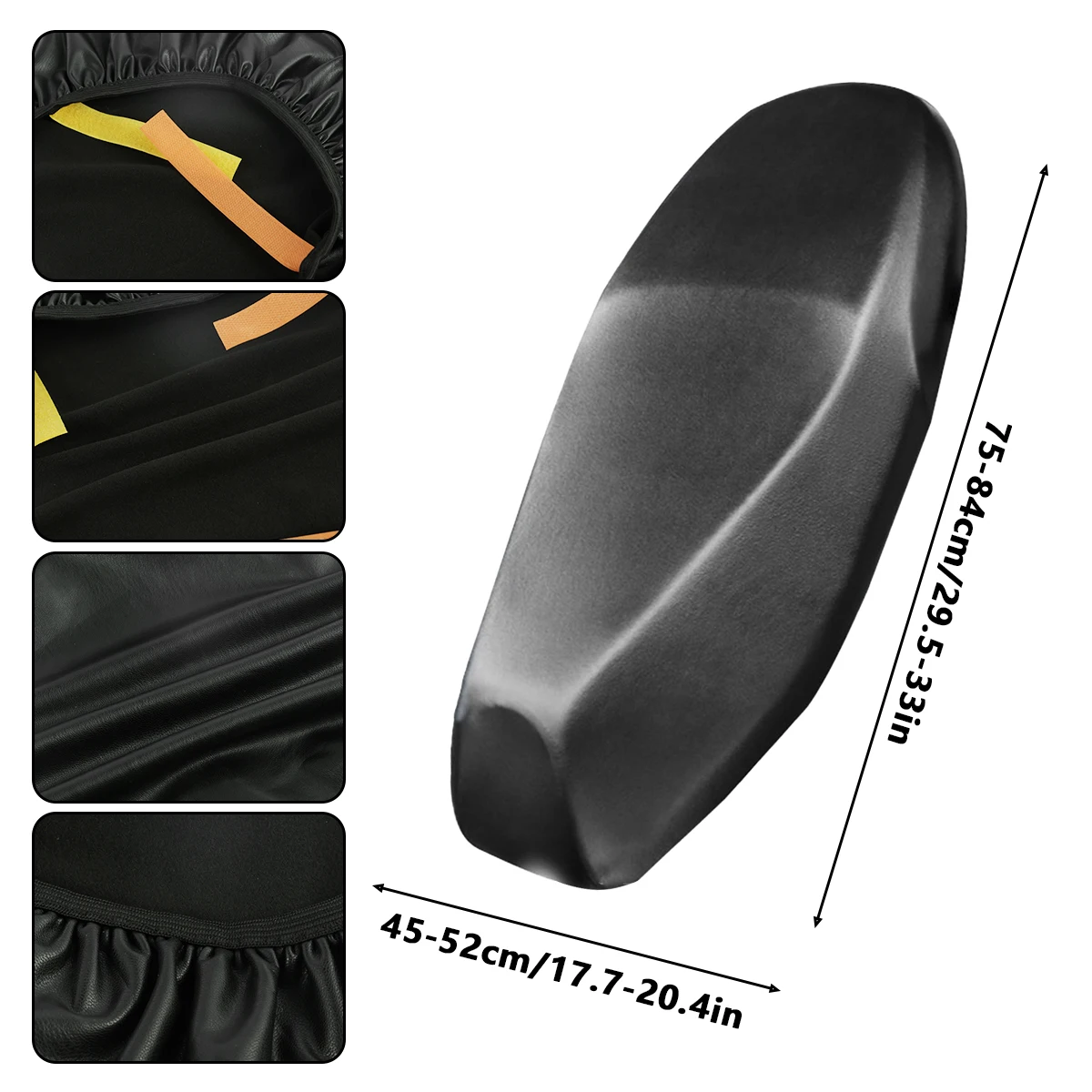 Motorcycle Seat Cover PU Elastic Motorcycle Seat Protector Leather Universal Motorcycle Seat Full Set Waterproof Sun Shield