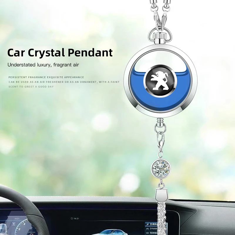 Cryatal Car Perfume Pendant Nobility Auto Decoration For Peugeot 308 307 206 301 607 3008 207 108 408 807 107 106 406 205 4008