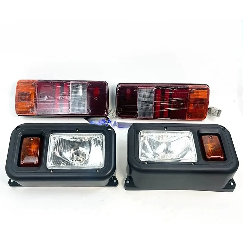 For Doosan Daewoo DH150W-7 210W-7 Wheeled Excavator Headlights, Taillights, and Counterweight Lights.