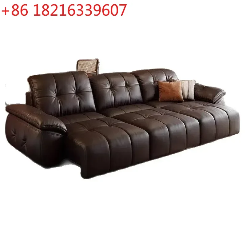 YAO Modern Simple Tatami Soft Upholstered Bed 1.8m Double Leather Bed for Master Bedroom Large Single Bed Frame