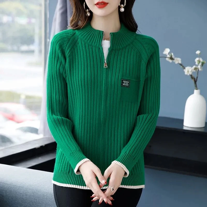 Autumn And Winter 2026 Versatile Long Sleeved Women's Knitting Cardigan Sweater Coat Loose Foreign Aura Casual Femme Sweater-24