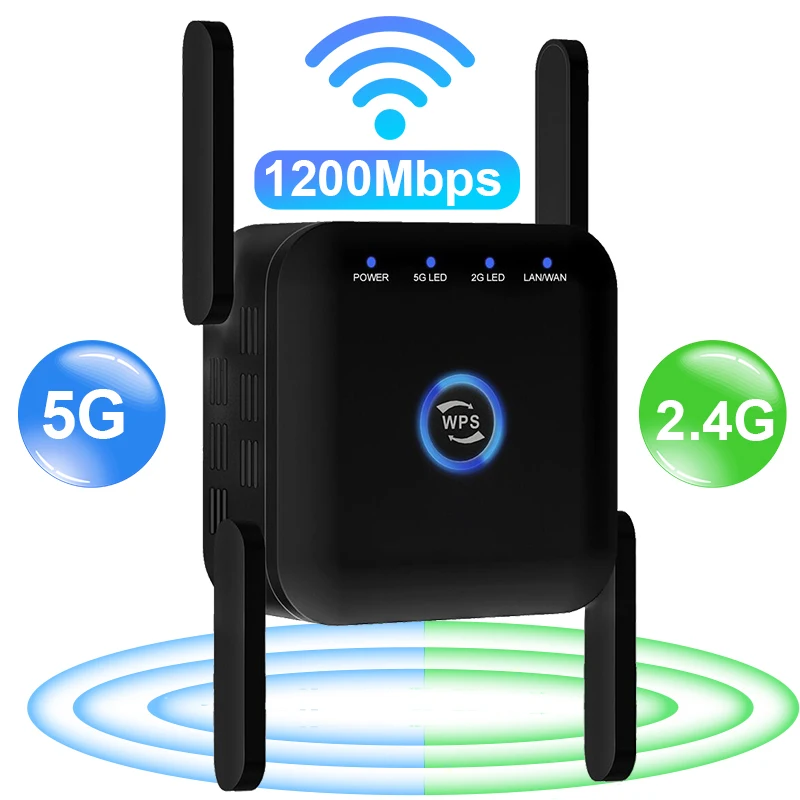 Repeater Wifi Range Extender Wi-Fi Signal Amplifier Increases Wifi Range Wireless Wi Fi Booster 5G 2.4G Long Distance For Home