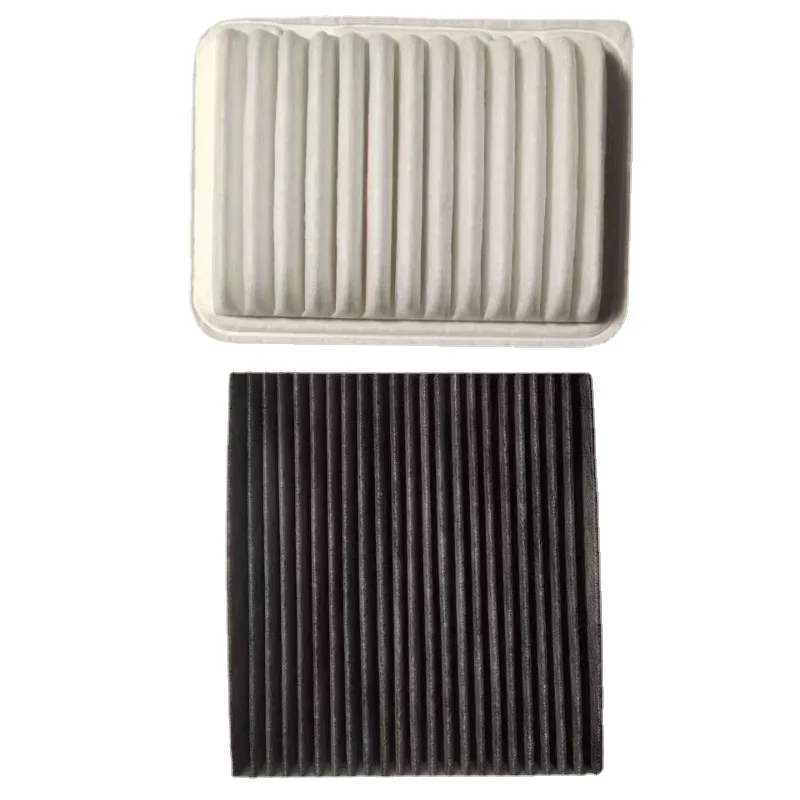 Car Air Filter and Cabin Filter OEM No. 17801-21050 87139-06060 / 87139-0N010 for Toyota Corolla with Carbon Filter Auto Parts