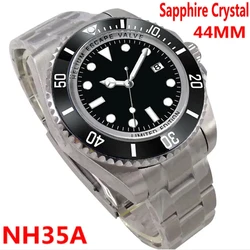 44mm Selfwinding Men Watch NH35A Movement luxury Ceramic Stainless Steel 10Bar Waterproof Reloj Hombre Wristwatch Sapphire Glass