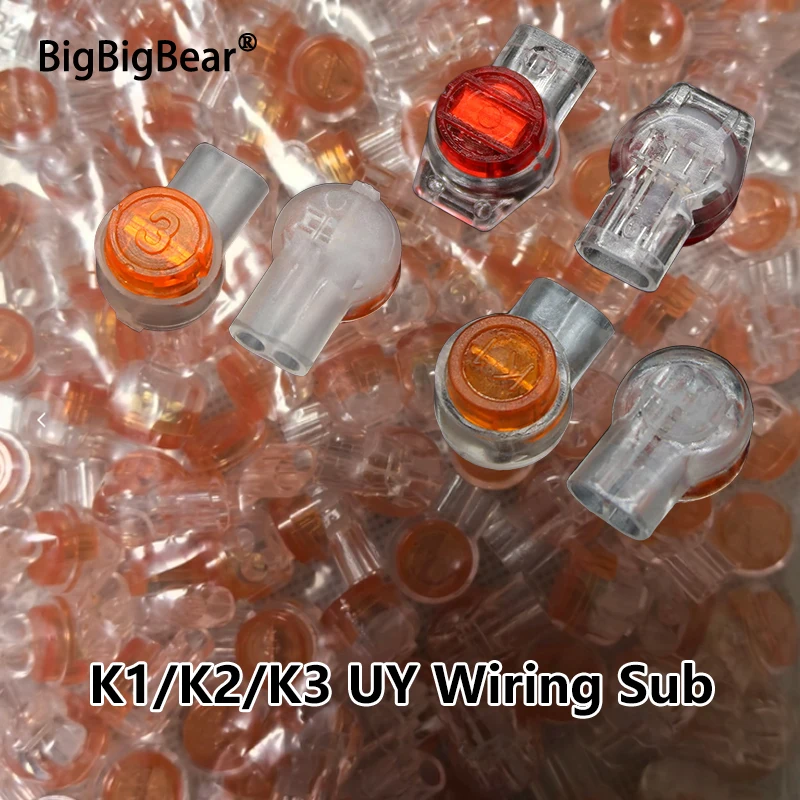 K1 K2 K3  UY Wiring Sub Network Cable Wiring Sub Connector Waterproof Wiring Network Cable Telephone Line Terminal 30/50/100Pcs