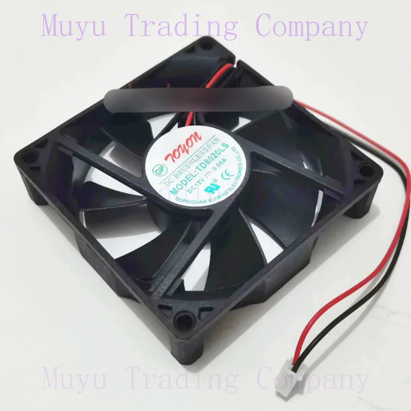 FOR TOYON TD8020LS DC 12V 0.08A 80x80x20mm 2-Wire Server Cooling Fan