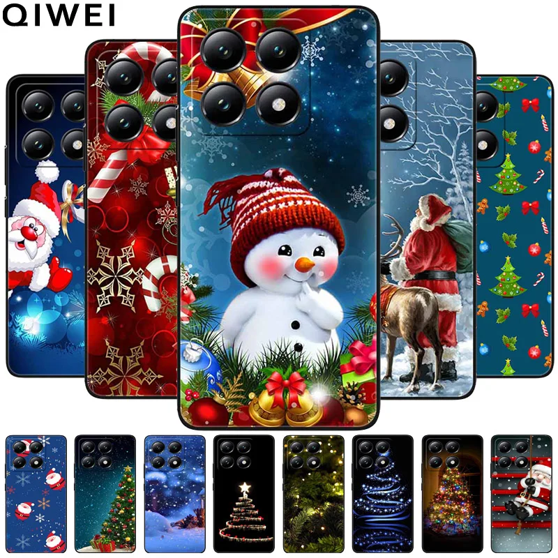 Christmas Phone Cases For Xiaomi 14T Pro Silicone TPU Soft Back Cover for Xiaomi 12T 13T Pro Mi 14 t 14TPro Protection Shell Bag