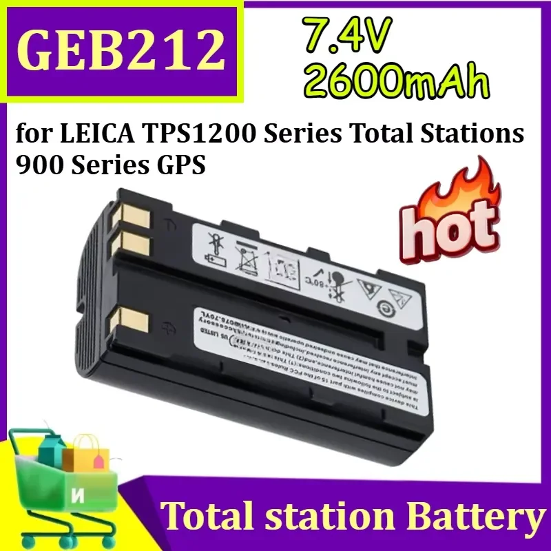 GEB212 7.4V 2600mAh Battery for TPS1200 Series Total Stations / 900 Series GPS