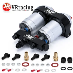 VR - One PC Double hole fuel pump bracket with PQY logo + two pieces 044 fuel pump 300LPH VR-LD2642+FPB044