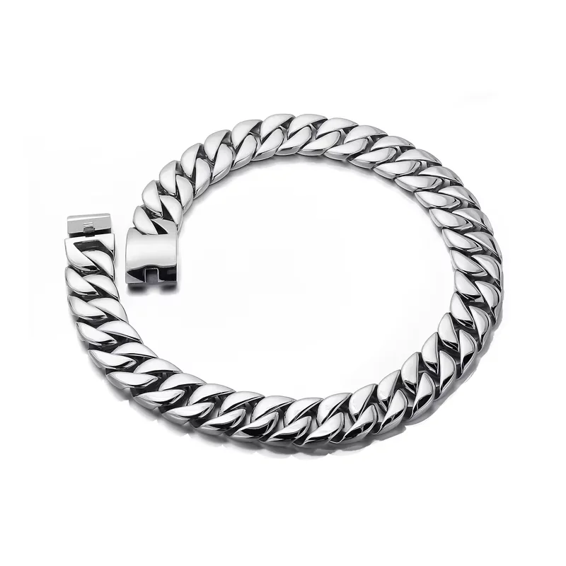 Fongten 24/31mm Large Neckalce For Men Stainless Steel Cuban Chain Cool Men's Choker Necklace Gold Silver Color Jewelry Gift