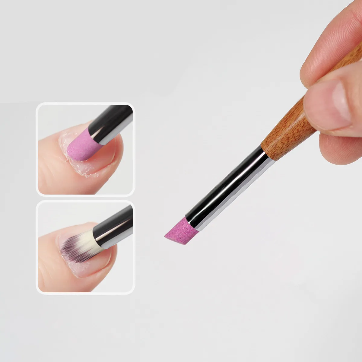 1개입 더블 헤드 네일 UV 젤 폴리쉬 그라데이션 컬러 아크릴 네일 샌딩 그라인딩 젤 네일 폴리쉬 매니큐어 도구